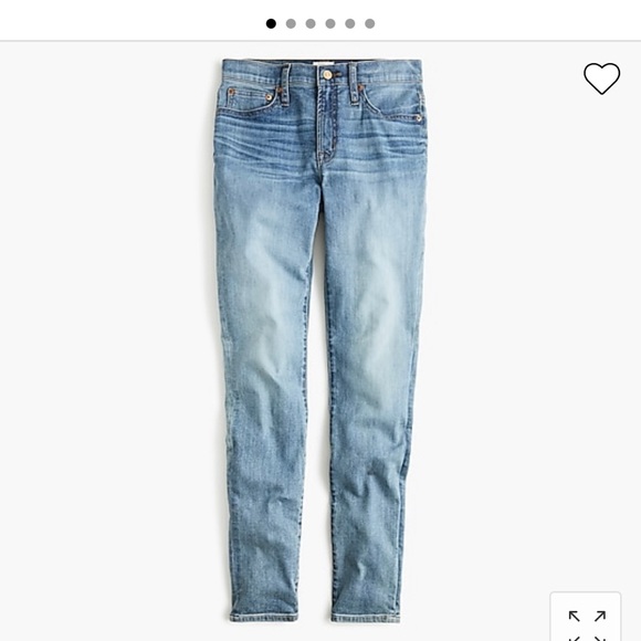 J Crew 9” High Rise Toothpick Jean Size 28